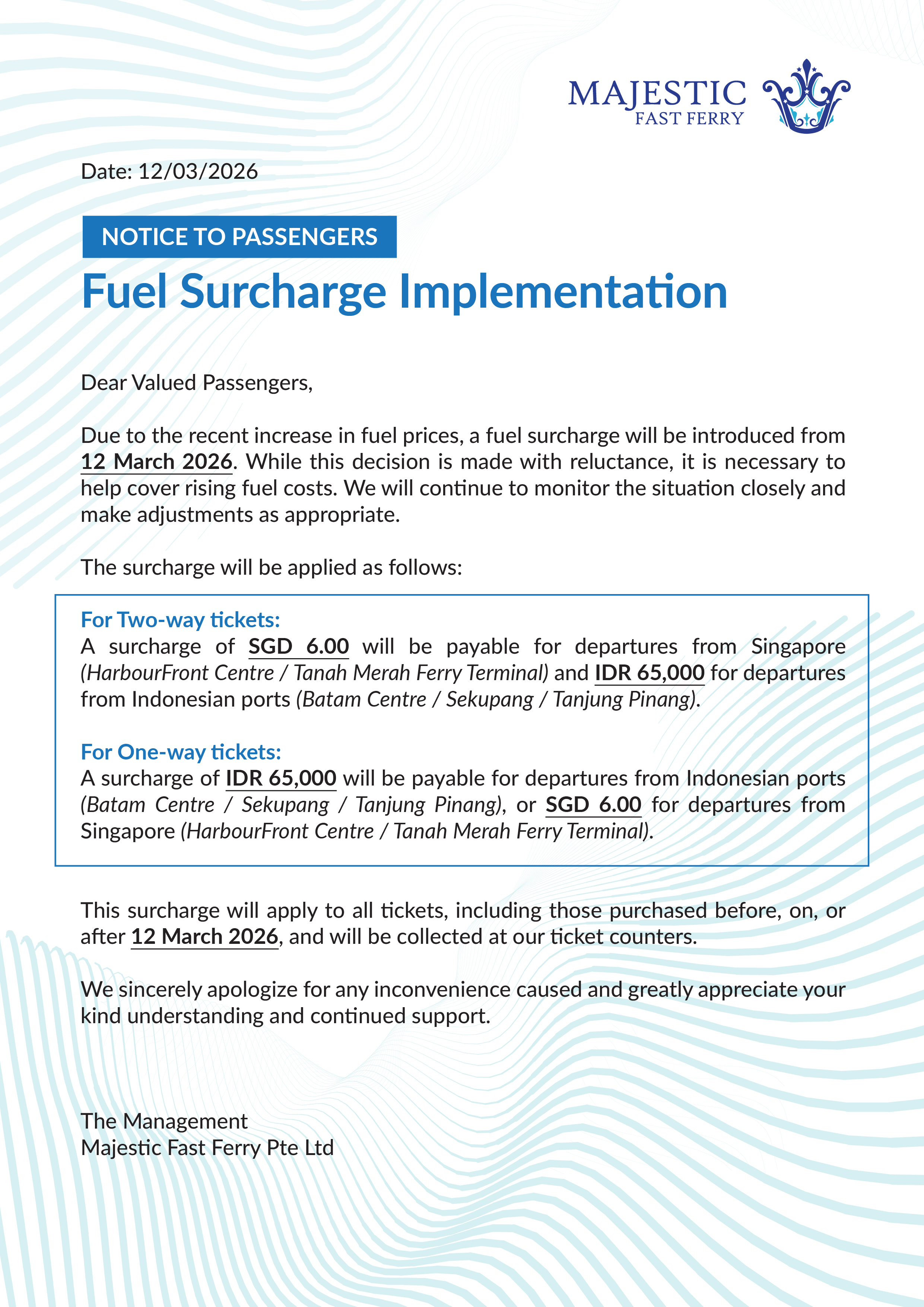 Majestic Fast Ferry Pte Ltd.